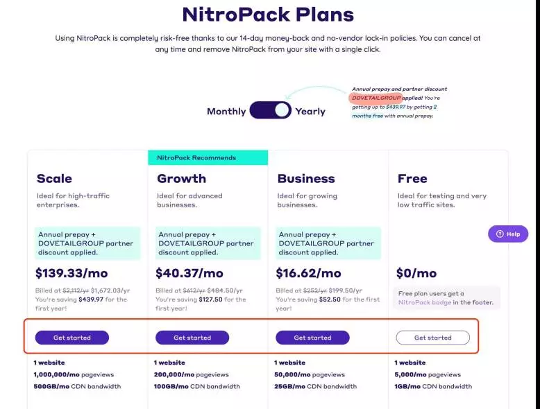 NitroPack Pricing and Get Started